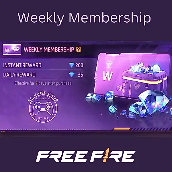 Free Fire Weekly Membership BD